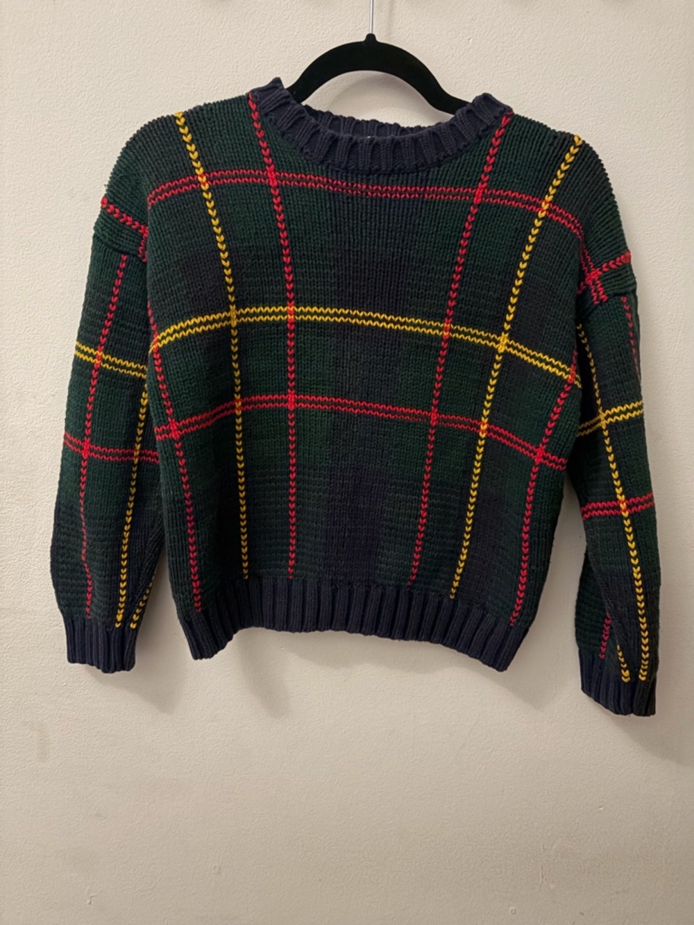 GAP Plaid Crewneck Sweater